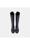 Women's Black Elastic Thick-Soled Leather Boots - 6