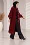 Women's oversized beardy knit long cardigan with button detail - 2