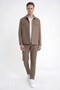 Comfort Fit Side Pocket Buttoned Flexible Tobacco Linen Shirt Jacket C 737 - 2