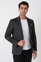Slim Fit Pointed Collar Double Slit Stretchy Wool Black Jacket C 746 - 5