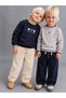 Boy 1-4 Years Old Bear Embroidered Sweatshirt + Cloth Bag