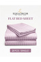 210TC Cotton Satin Single Strpies Bed Sheet Set 2PC | Soft Breathable Satin Flat Sheet 180x260 cm | 1 pillowcase 50x75 cm | OEKO-TEX & ECAS Certified - 3