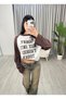 Max Reglan Baskılı Bluz Kahve - 2