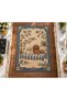 Eta Vintage Animal Figured Botanical Pattern Woven Base Decorative Carpet Eta4340 - 2