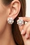 Sparkling Pearl Flower Cluster Earrings - 3