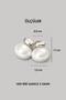Elegant silver-tone drop pearl earrings - 6