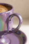 Plum Porcelain Coffee Cup Set for 2 People - 5