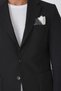 Slim Fit Black Jacket with Pocket and Flexible Wool Fabric C 745 - 6