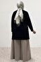 68100 Plus Size Modal Tunic with Button Detail on Sides and Sleeves - Black - 4