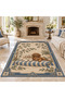 Eta Vintage Animal Figured Botanical Pattern Woven Base Decorative Carpet Eta4340 - 3
