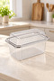 50 Pieces 1000 Cc Leak-Proof Transparent Pet Food Container with Flap Lid, Salad Appetizer Yogurt Takeaway Container - 6