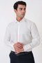 Comfort Fit Sport Collar Foldable Sleeves Ecru Linen Shirt g 1612 - 4