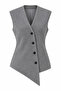 Dark Gray Venice Cross Buttoned Vest - 2Y509063
