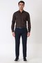 Slim Fit Cotton Satin Classic Brown Shirt Gk 604 - 2