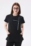 Kyiv - Single Top Black Flat-Cut Modern and Stylish Double-Breasted Zipper Closure Doctor and Nurse Uniform Scrubs