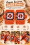 Women's Adult Fingerless Knitted Gloves Orange – Colorful Patterned Hand Warmer Gloves - 5