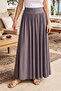 Waist Part Rubber Detailed Cotton Modal Skirt 420261 Anthracite