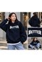 Better Be Nice Printed Kangaroo Pocket Hooded Sweatshirt Hoodie