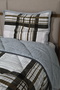 Comforter Single Duvet Set Brown Striped - 2