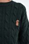 Embroidered Hair Braid Sweater K3502 - 3