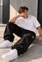 Star Printed Adjustable Leg Baggy Premium Loose Men's Sweatpants That Can Be Worn in All Seasons - 3