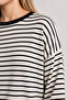 Oversize Striped Seasonal Sweater 4446 Lki̇0077 Ecru Black - 7