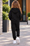 Girls' Zippered Hooded Rubberized Leggings Track Suit Set - 2