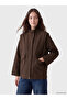 Two Mt Shop Quality Lcw Modest Brown Plain Loose & Baggy Women's Jacket