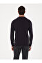 Navy Blue Slim Fit Cotton Blend Polo Collar Knit Sweater 50318949-Vr033 - 5