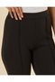 Women Black Plain Flared Leggings - 4