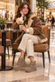 Women's Winter Boots with Fur Inside, Lace-Up, Thick Sole Boots - 7