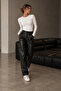 Carry Shiny Faux Leather Trousers - 3