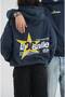 Unisex Oversize La Salle Star Printed Hooded Sweatshirt - 2