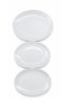 Plate House Porcelain Iris 3 Piece Oval Boat Plate Set 20-25cm