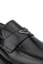 Men's Genuine Leather Black Open-Toe Loafer Shoes - 7