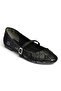 Z726232704 Black Fabric Banded Women's Ballerinas - 7