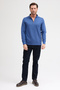 Men's Stand Collar Zippered Sweatshirt - 7