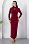 Degaje Collar Lace Detail Buckle Dress Grs4176 - 7