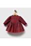 Knitted Poncho and Dress Plaid Patterned Baby Girl Set - 6