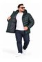 Large Size Hooded Inflatable Men's Coat - 3