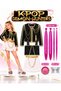 Kpop Huntrix Costume Rumi Mira Zoey Costume - Mira Pink Light up Hair - Pink Hair Powder - Face Gem Birthday Party Concert Set