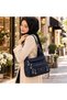 Women's 7-Section Multi-Pocket Luxury Shoulder Bag with Adjustable Strap, Zipper, Quality Faux Leather Daily Gift Bag - 8