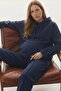 Avelia Pregnant and Maternity Hooded Wide Sleeve Sweatshirt Ribbed Stitched Drawstring Waist Tracksuit Set - 4