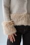 New Season Women's Cardigan with Fur Detail on the Sleeves 251104 - 2