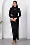 Degaje Collar Lace Detail Buckle Dress Grs4176 - 5