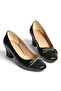 Z820851009 Black Thick Heeled Women's Shoes - 6