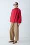 Women's Asymmetrical Collar Buttoned Pocket Detailed Long Sleeve Short Jacket - Red - 2