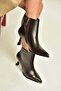 Z518083209 Brown Thick Goblet Heeled Women's Boots - 4