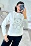Stone Embroidered 2 Thread Sweatshirt 7K021 - 2