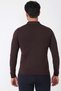 Slim Fit Stretchy Cotton Zippered Polo Collar Brown Knitwear Tr 902 - 7